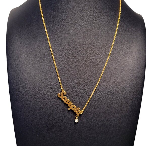 Vintage Avon Scorpio Gold Plated Necklace - Picture 8 of 15